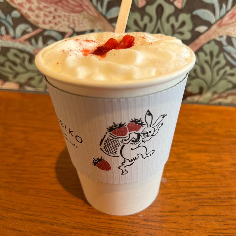 ホットいちごミルク(いちびこ 閖上店)