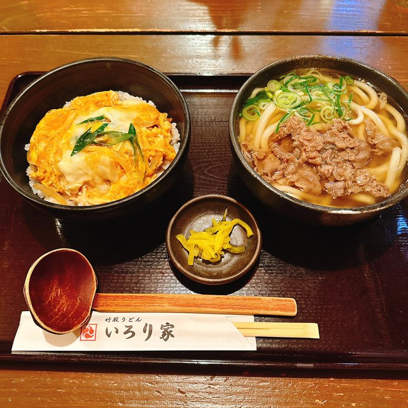 かつ丼と肉うどんのセット(いろり家 （いろりや）)