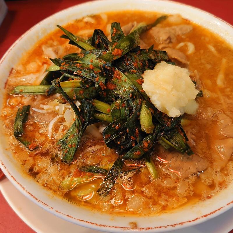 もつラーメン 並 辛ニラ(ガリデブチュウ)