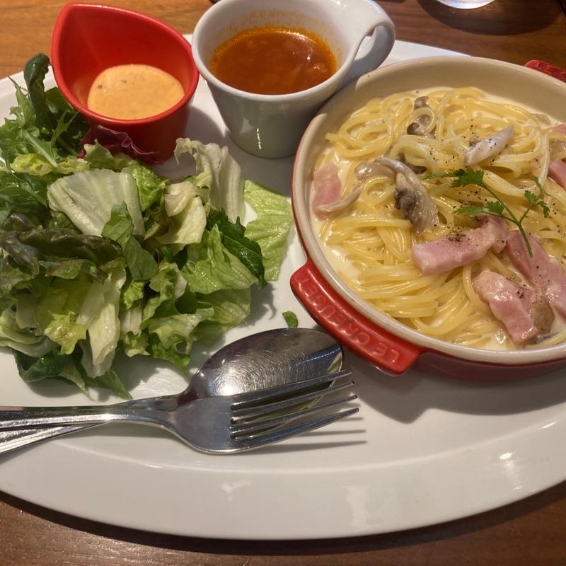 きのことベーコンのポルチーニソースパスタ(むさしの森珈琲 富山経堂店 )