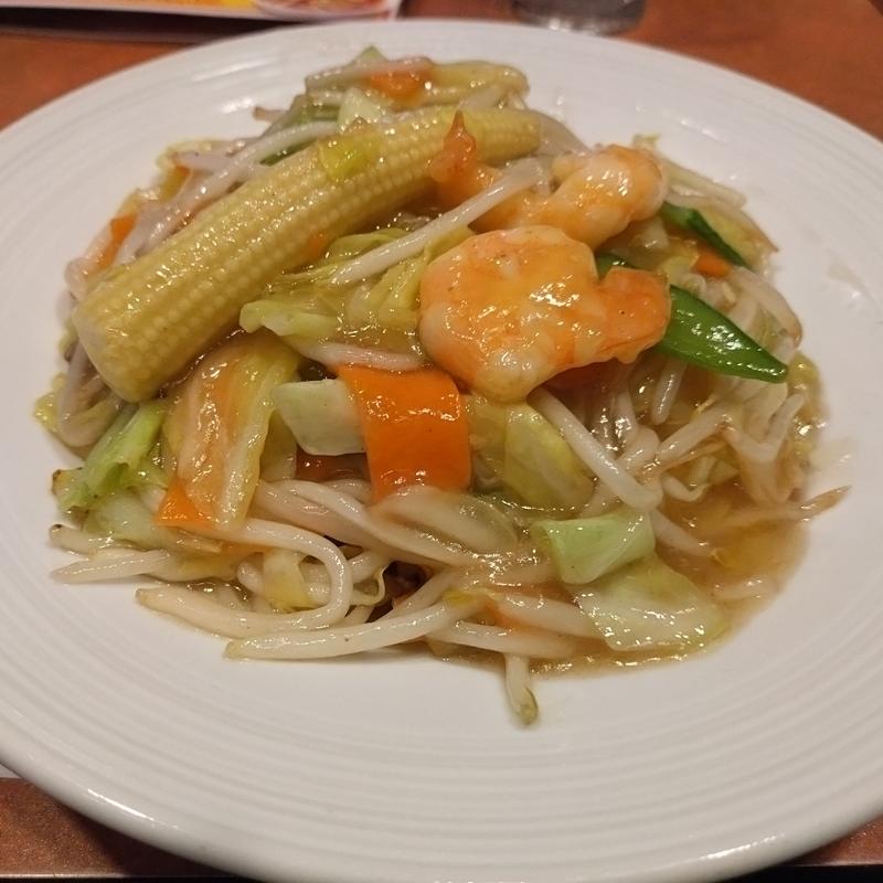 春の野菜たっぷり海老かた焼そば(バーミヤン 大井町店)