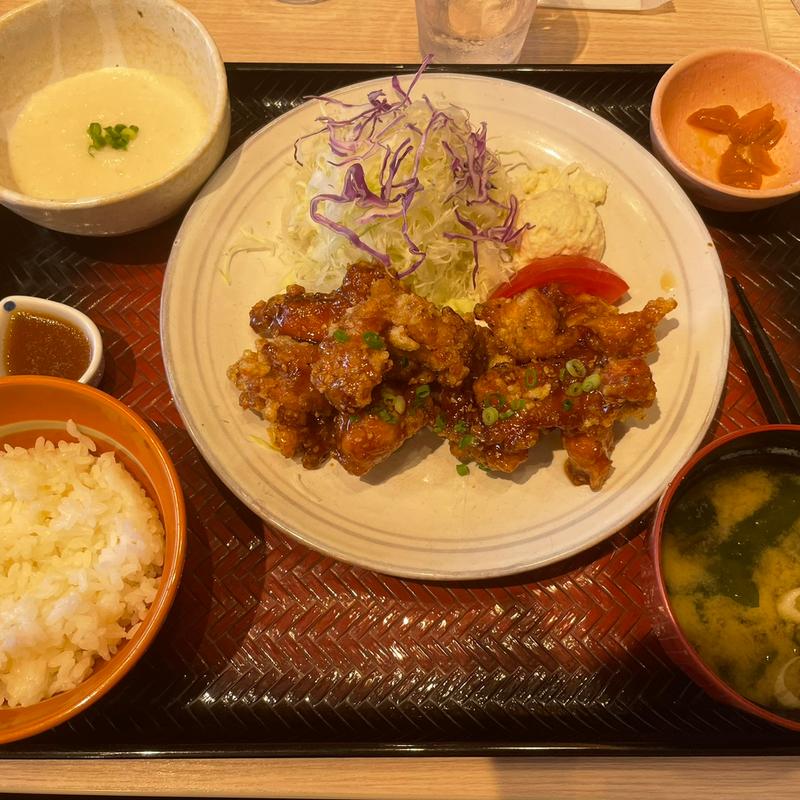 甘からだれの鶏唐揚げ(大戸屋ごはん処 盛岡みたけ店)