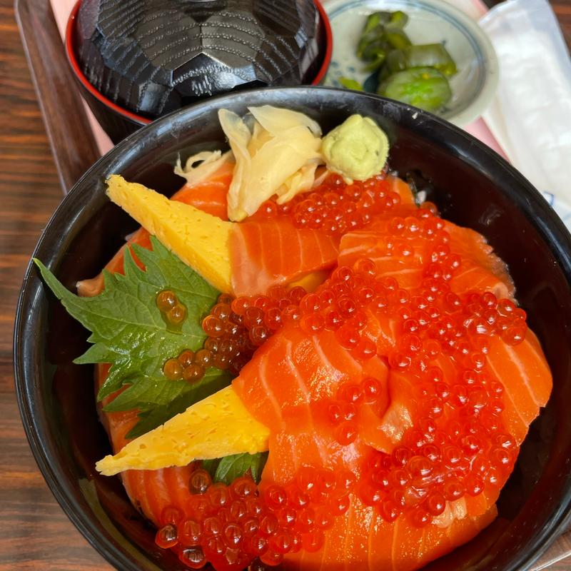 サーモン・イクラ丼(創菜旬魚 はしもと 南三陸さんさん商店街)