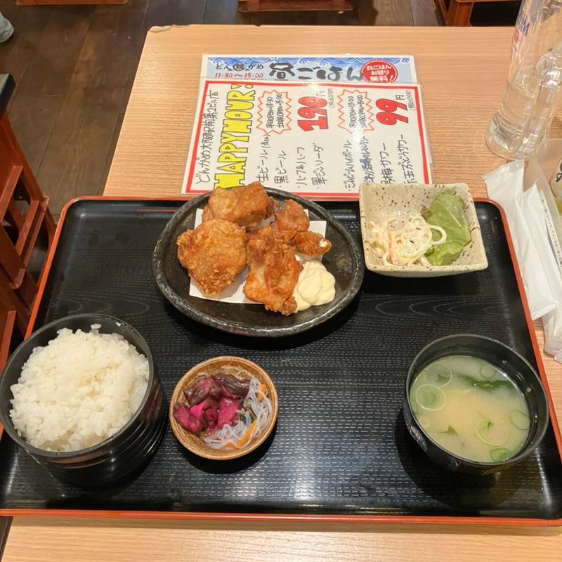 からあげ定食(大衆酒場 どんがめ 大阪駅前第2ビル店)