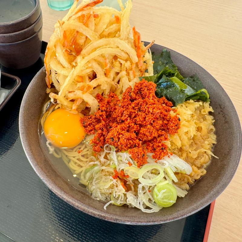 朝そば＋三陸わかめ(ゆで太郎･もつ次郎 羽生店)