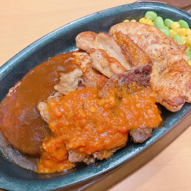 カットステーキ肉盛りプレート(ガスト 武蔵藤沢店 )