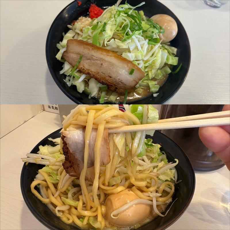 豪麺・味玉・並(ゴル麺。横浜本店)