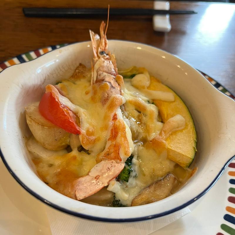 ランチコース 魚介と旬野菜のグラタン(キットチェント)