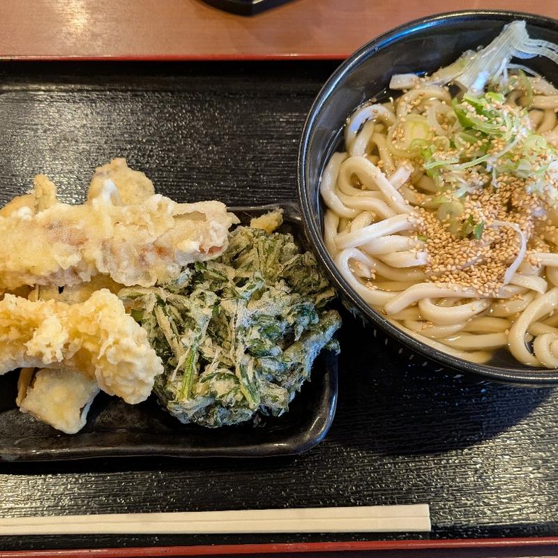 ぶっかけうどん2杯天ぷら食べ放題12個(はなび　東神田店)