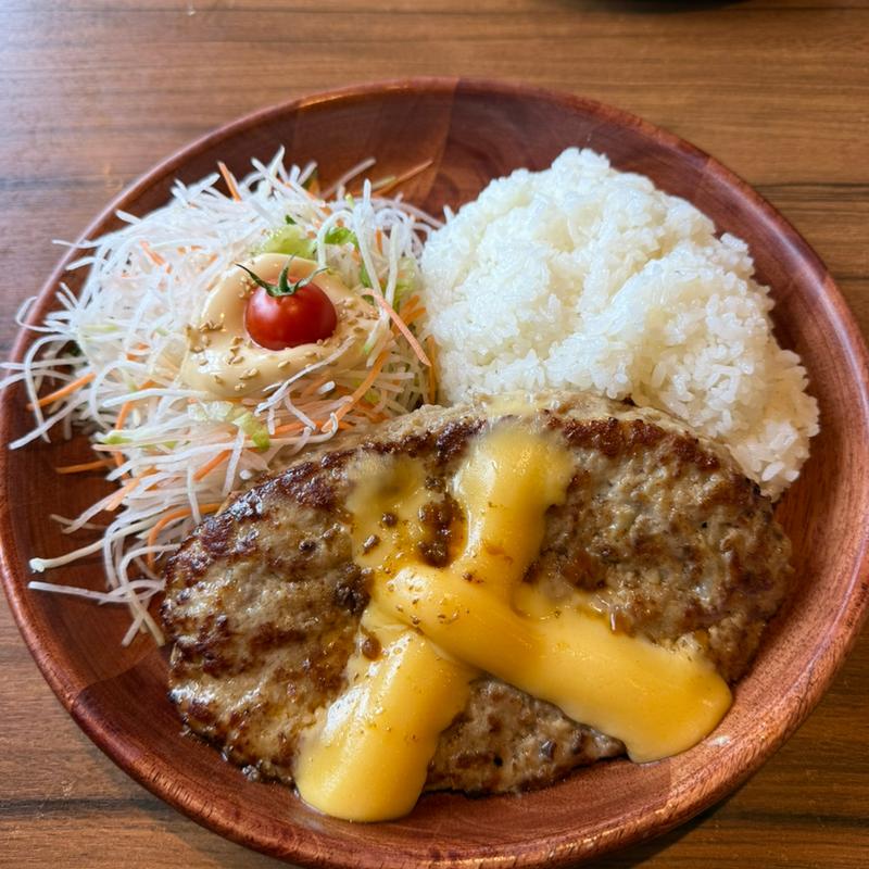 チーズバーグディシュL  ディシュ大盛　ライス大盛(びっくりドンキー三郷店)