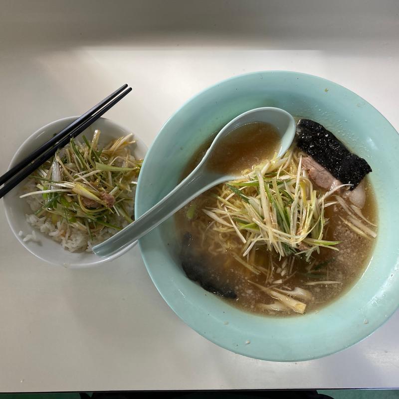ネギラーメン小+ネギ丼(ラーメンショップ平泉店)