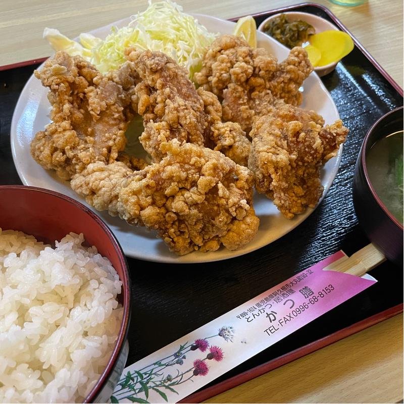 しょうゆ唐揚げ定食(かつ膳)