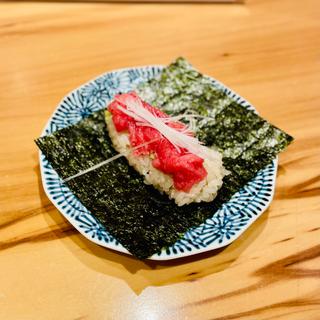 ねぎトロ手巻き(天然本まぐろ ありそ鮨し グランスタ東京店)