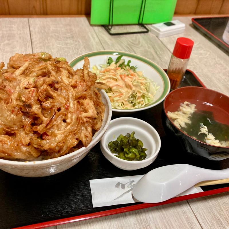 かき揚げ丼定食(呑喰居酒屋 文明亭)