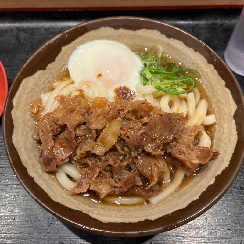牛肉温玉ぶっかけうどん(親父の製麺所 浜松町店)