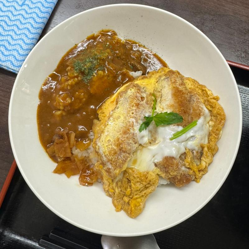 満腹カツ丼カレーセット(おそば 天かめ 両国店)