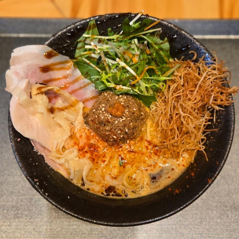 汁あり鯛担麺3辛(鯛担麺専門店 抱きしめ鯛)