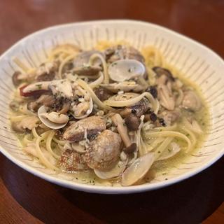 木の子のスープパスタ