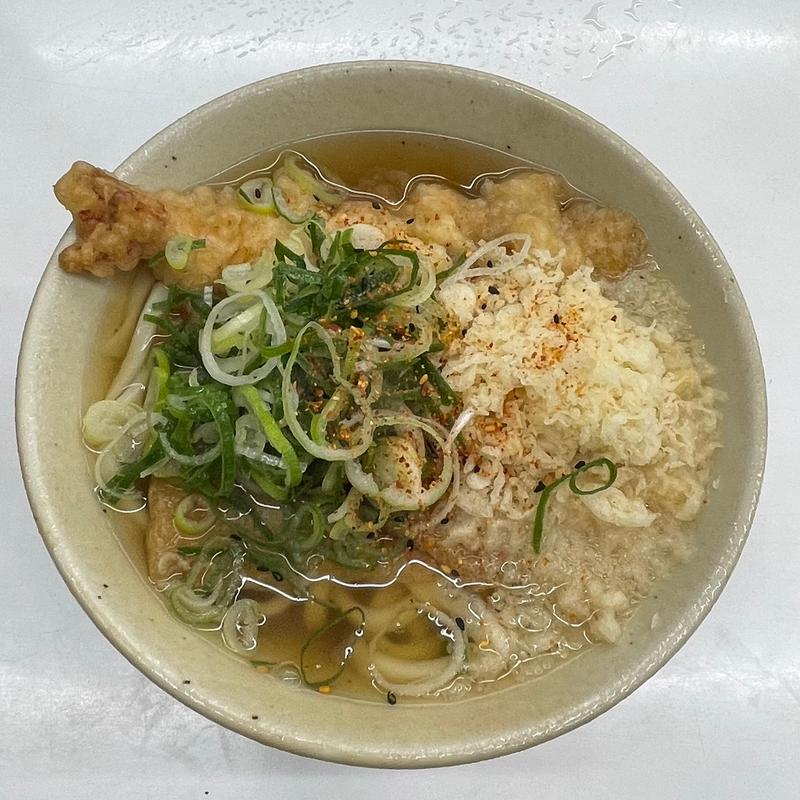 きつねうどん+海老天(こんぴらさん)
