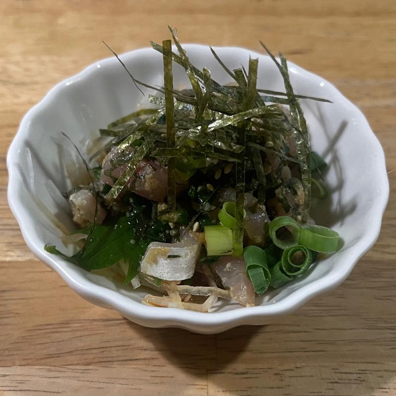 あじのたたき(名駅立呑 おお島)