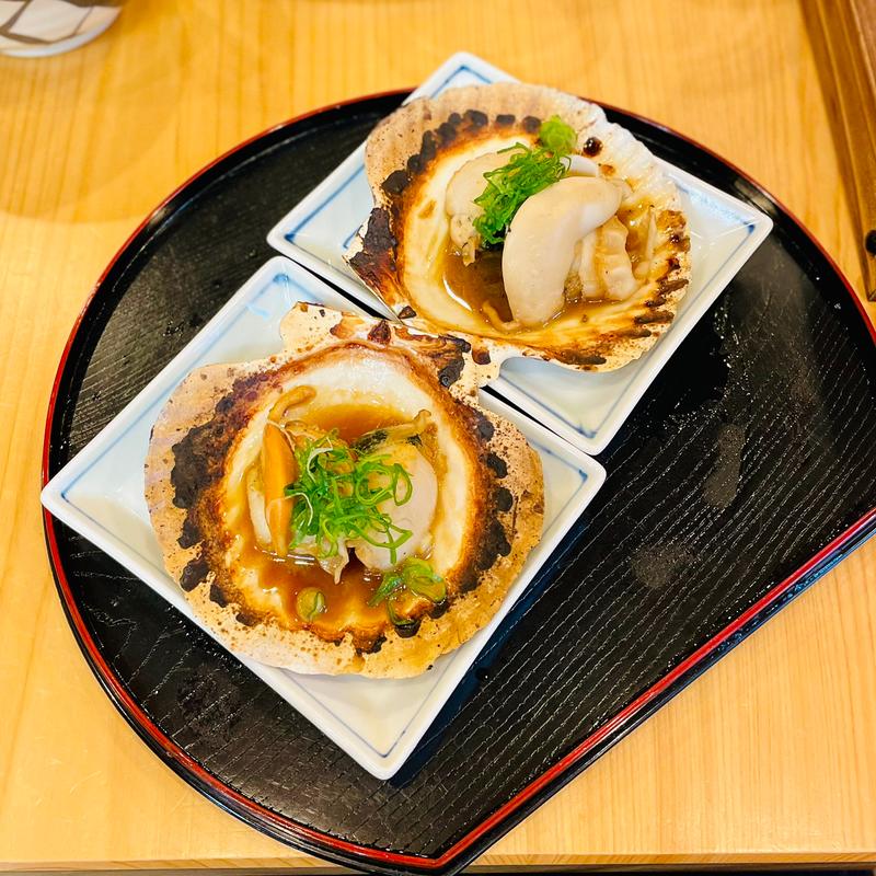 炙りホタテバター醤油焼き(森下酒店 伊勢神宮前店)