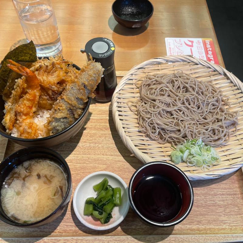 もりそばと天丼セット(てんぐ大ホール 鶴ヶ島若葉店)