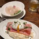 チーズと炙りベーコンポテトサラダ(BEER HOUSE 森卯)