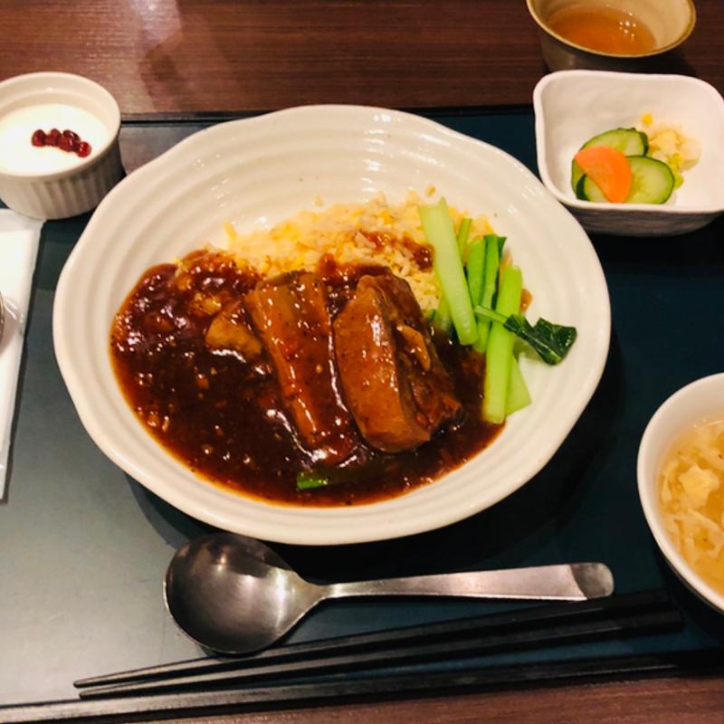 スペアリブあんかけ炒飯(侑久上海 本店)