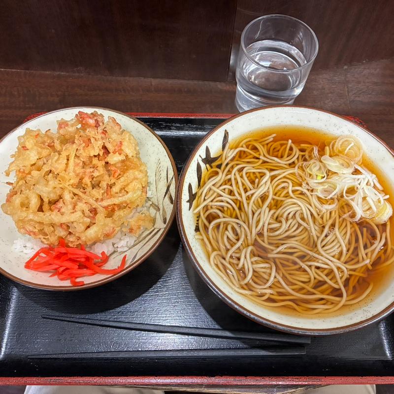かきあげ丼セット(そばよし 京橋店)