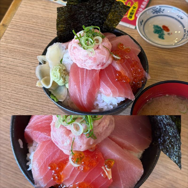 ドカ盛り店長・サービスタイム丼(目利きの銀次 二俣川北口駅前店)