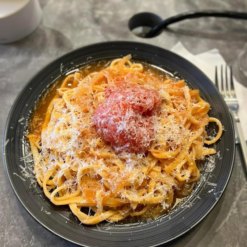 きまぐれの和風トマトパスタ(COFFEE TO abcb（エービーシービー）)