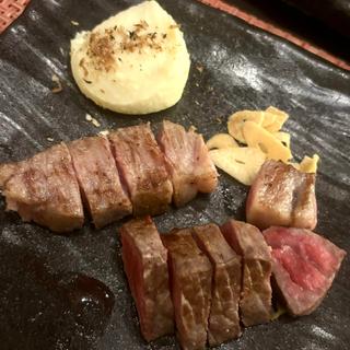 特撰黒毛和牛ロース＆モモステーキ会席コース(鉄板Diner JAKEN 新宿店)