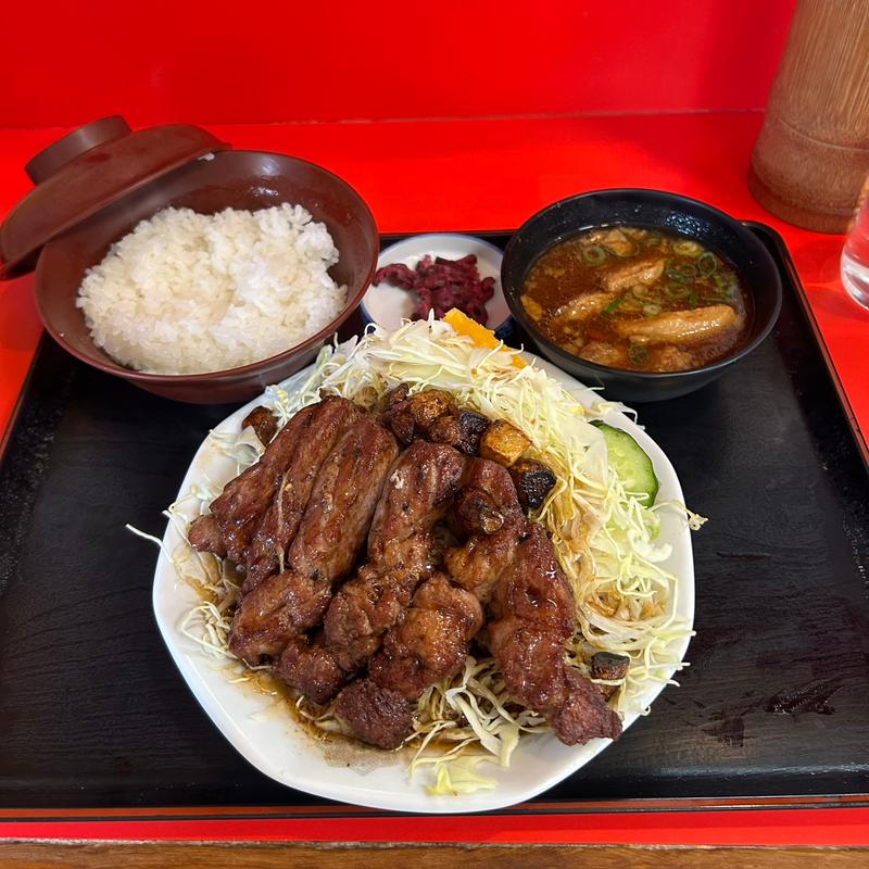 とんてき定食(ごはん小)(名物とんてき 來來憲)