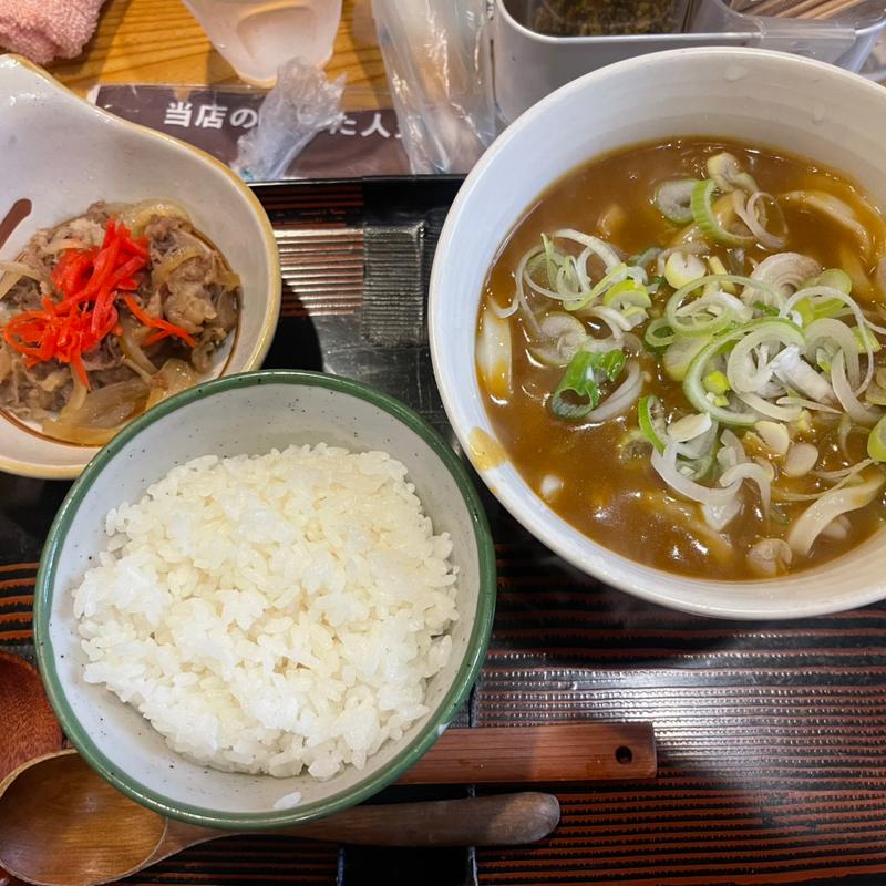 古の濃厚カレーうどんセット(武州うどんあかね&みどりダイニング)