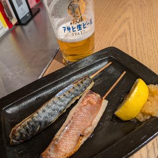 赤魚と鯖の魚串焼き(酒場ジャロウ)