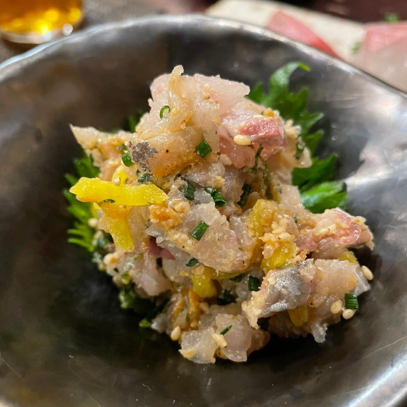 鯵のなめろう(囲坊主)