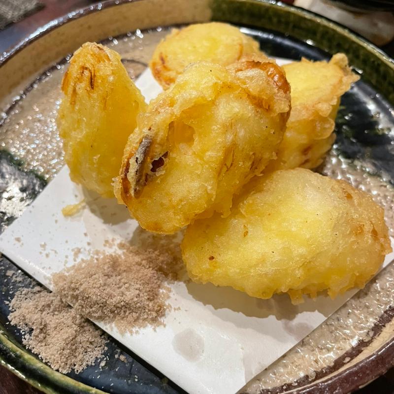 深谷ネギの天ぷら(囲坊主)