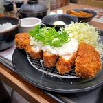 国産豚麦小町厚切り鬼おろしポン酢ロースかつ定食(松のや 仙台中央店)