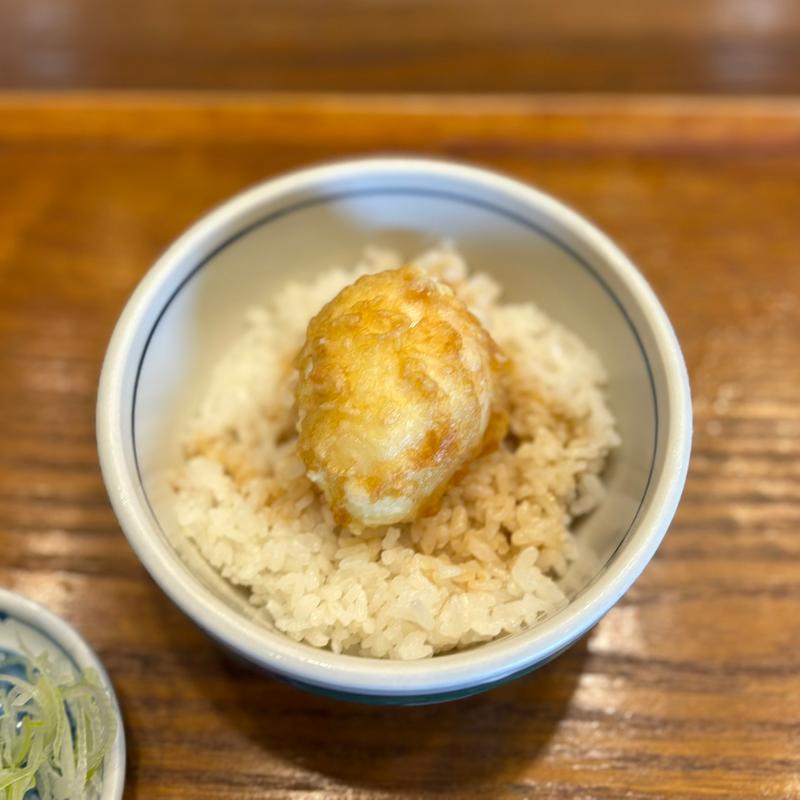 ミニとろ玉天丼(源平うどん)