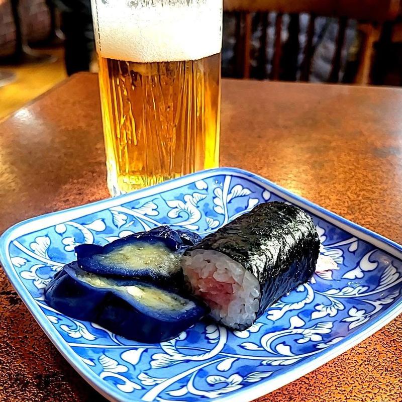 ねぎとろ巻き 長なす漬け(中華 栃尾)