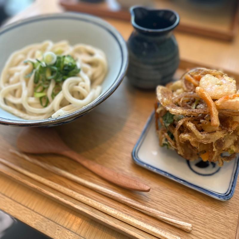 季節野菜と小海老と小柱のかき揚げ(天然かき氷＆フルーツパフェとちゃんぽん たち花)
