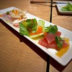 本日のカルパッチョ盛り合わせ