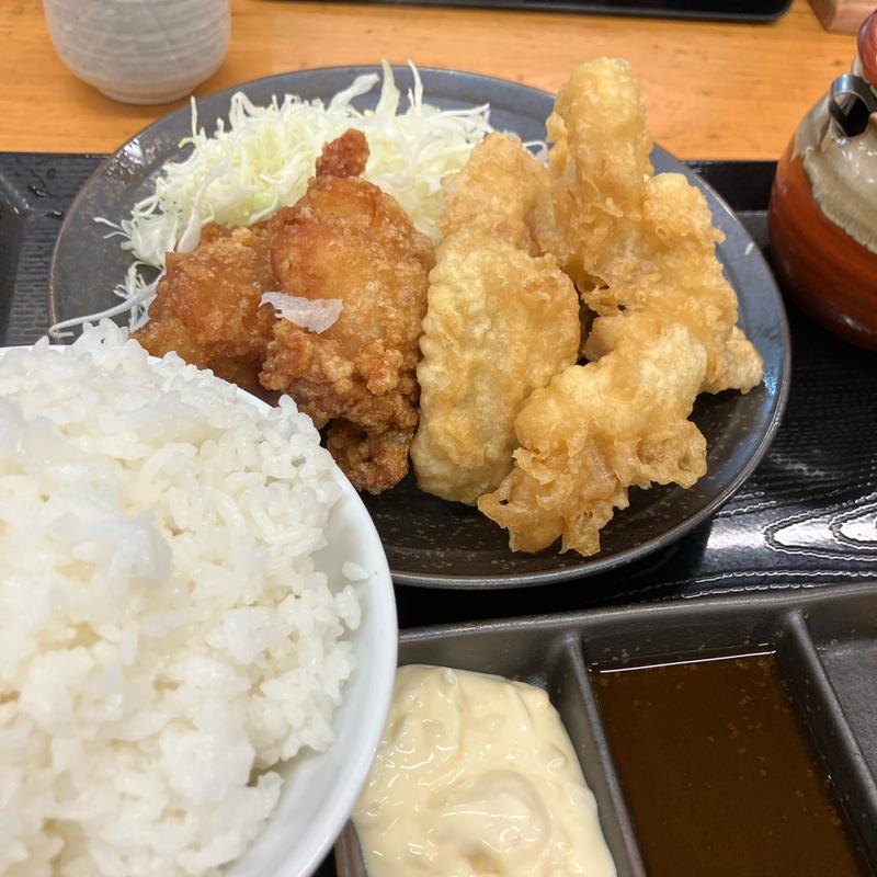 とり天合盛り定食(からやま 溝の口店)
