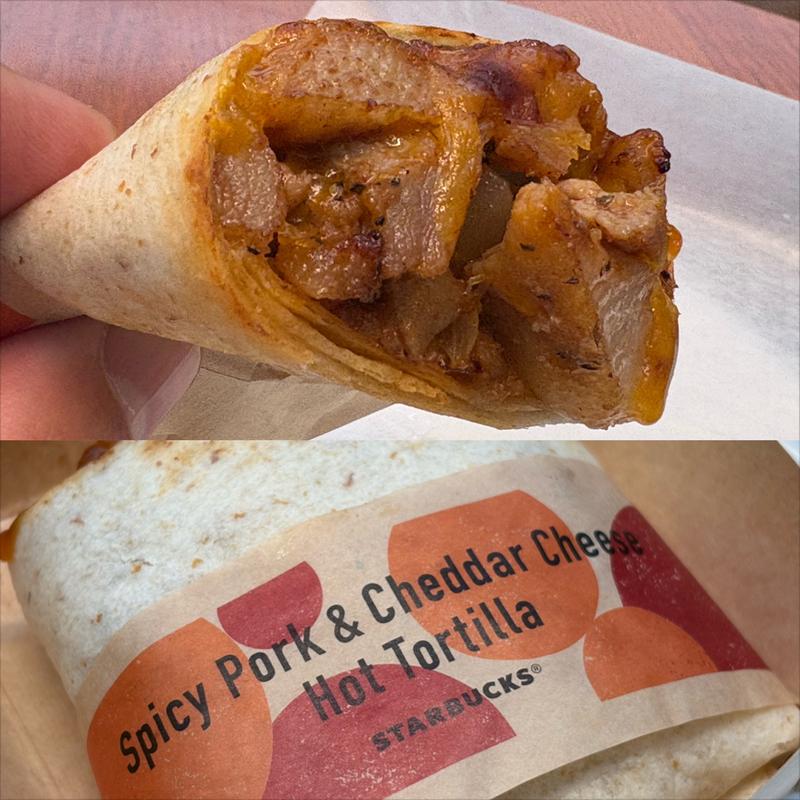 スパイシーポーク&チェダーチーズホットトルティーヤ(スターバックスコーヒー YAMATO文化森店)