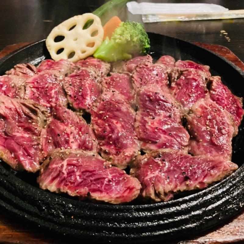 ハンギングテンダーステーキ定食(肉が一番 高砂店)