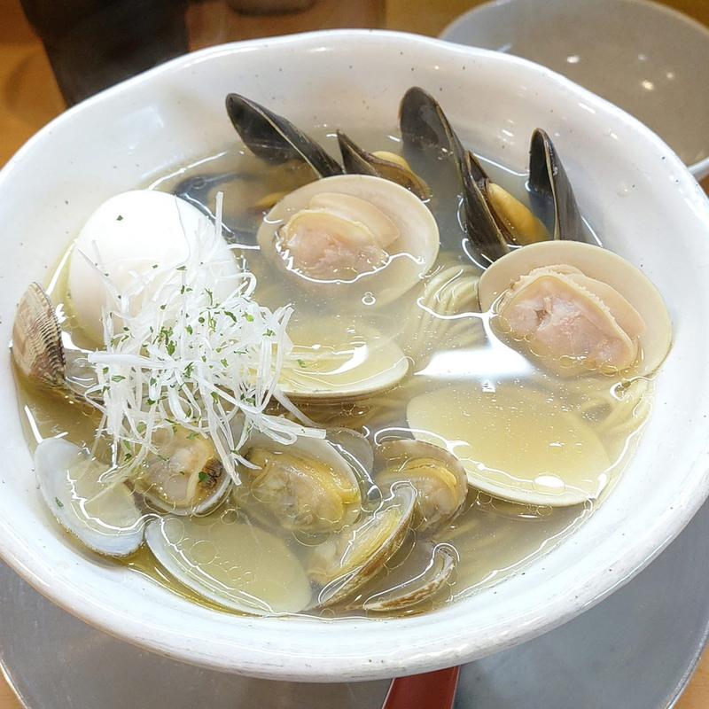 3種の貝らーめん 玉子(わらび)