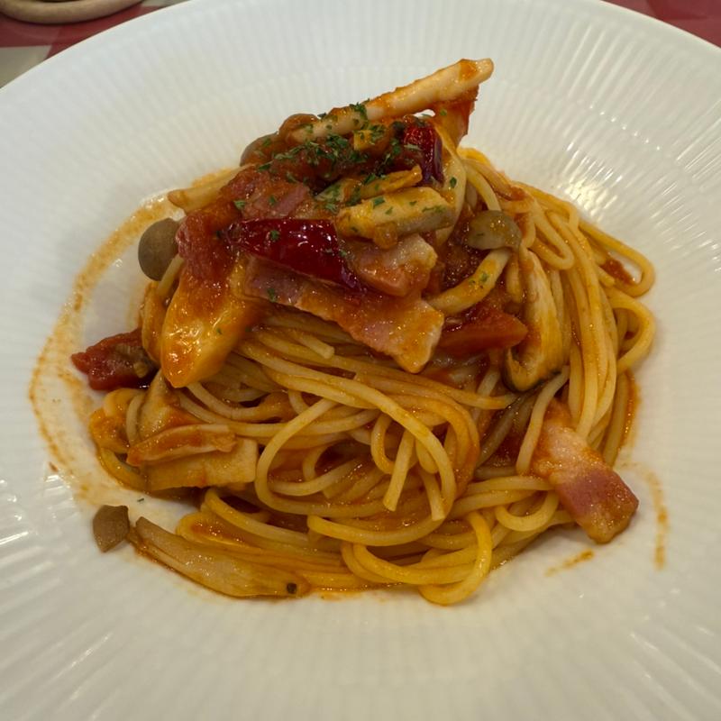 イベリコベーコンときのこのアラビアータ(DoNA 京王多摩センター店)