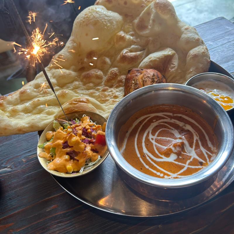 ナンカレーAセット（バターチキン）(CAFE ALI)