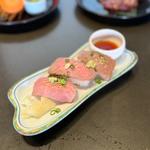 米沢牛三種盛り寿司(米澤牛DINING べこや )