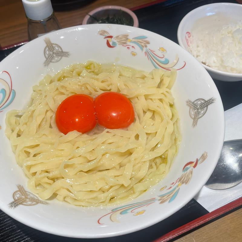 たまごかけ麺(つけ麺専門店 三田製麺所 桜木町駅前店)